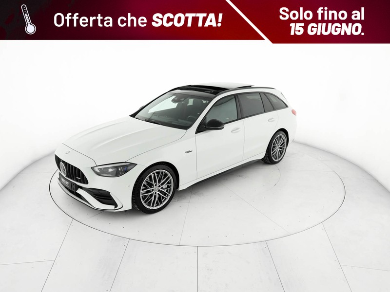 AMG Classe C c sw amg 43 mhev premium plus 4matic 422cv auto ibrido bianco