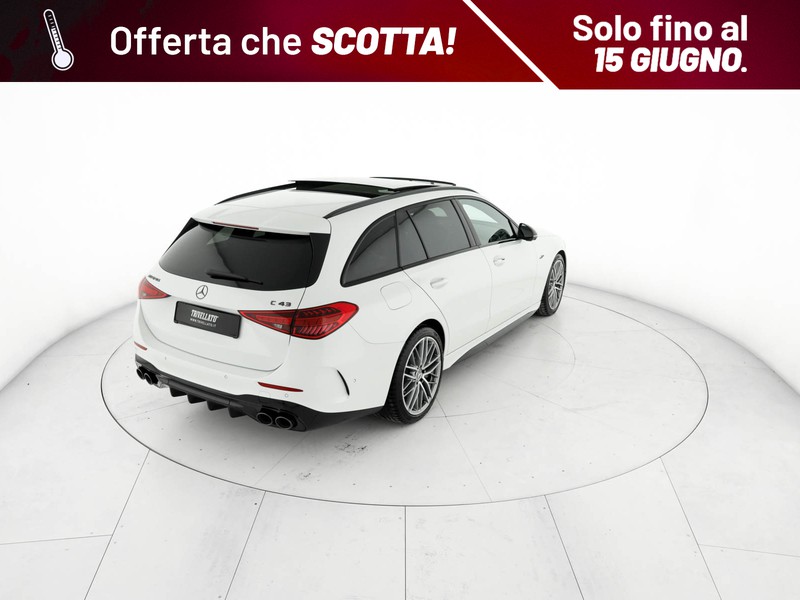 AMG Classe C c sw amg 43 mhev premium plus 4matic 422cv auto ibrido bianco
