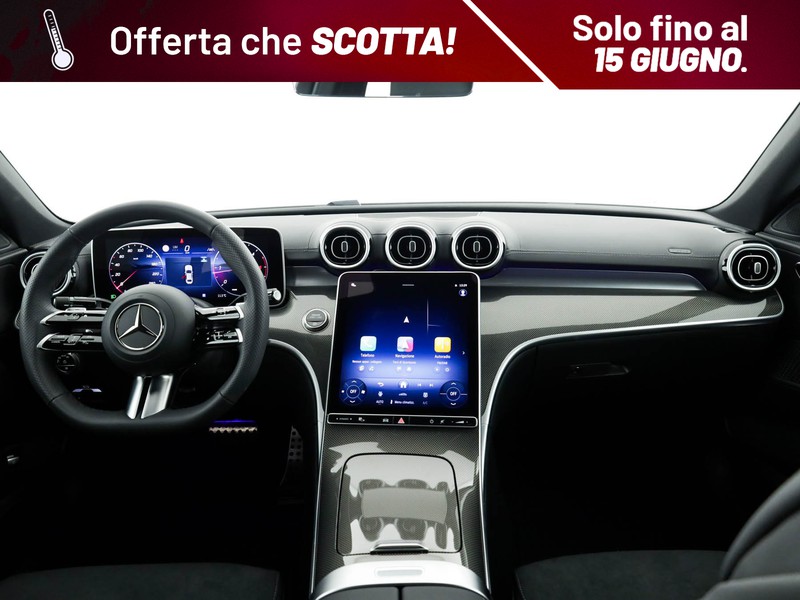 Mercedes Classe C Berlina 220 d mhev amg line advanced 200cv auto ibrido grigio