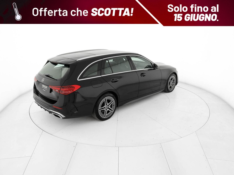 Mercedes Classe C SW sw 300 d mhev amg line advanced plus auto ibrido nero