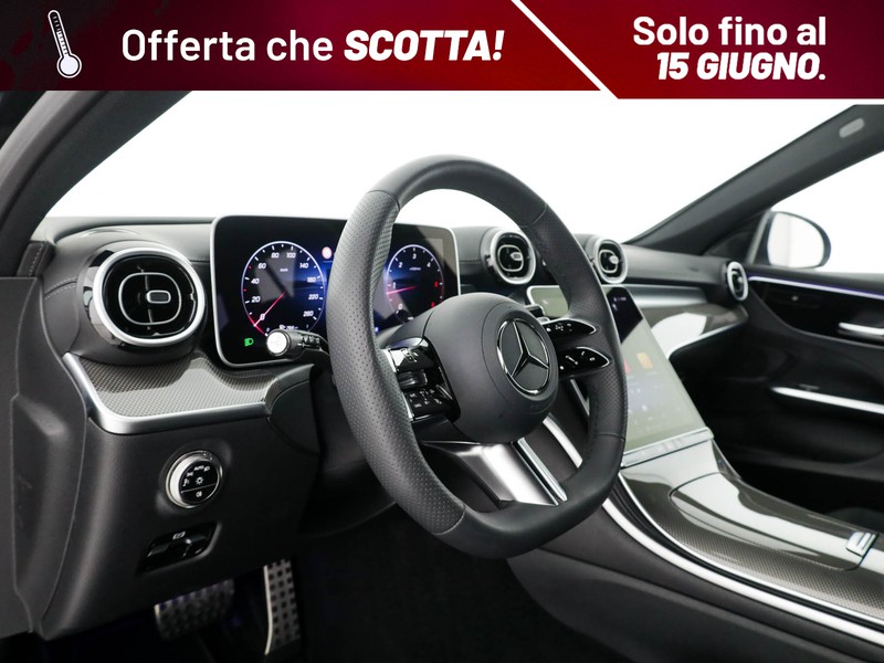 Mercedes Classe C SW sw 300 d mhev amg line advanced plus auto ibrido nero