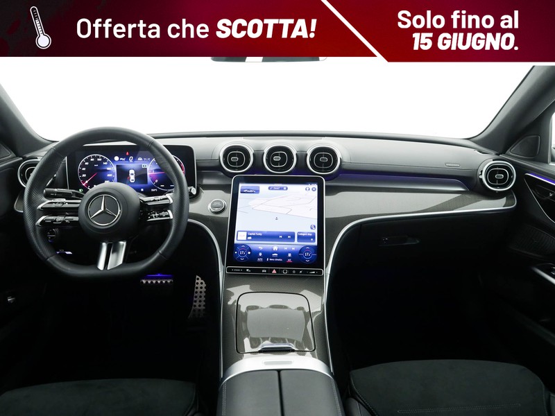 Mercedes Classe C Berlina 220 d mhev amg line advanced 4matic 197cv auto ibrido bianco