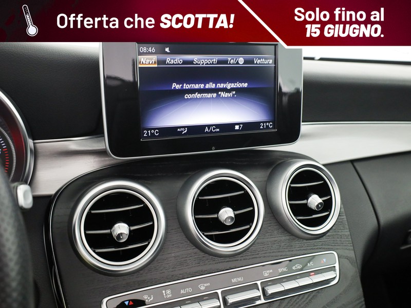 Mercedes Classe C Cabrio cabrio 220 d premium auto diesel bianco