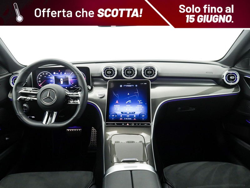Mercedes Classe C SW sw 220 d mhev sport auto ibrido grigio