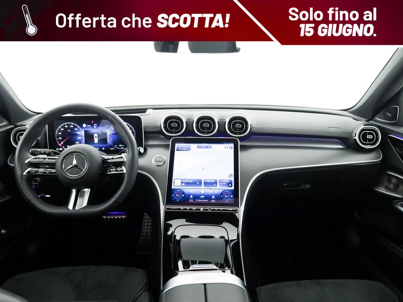Mercedes Classe C SW sw 300 de phev amg line premium plus auto ibrido nero