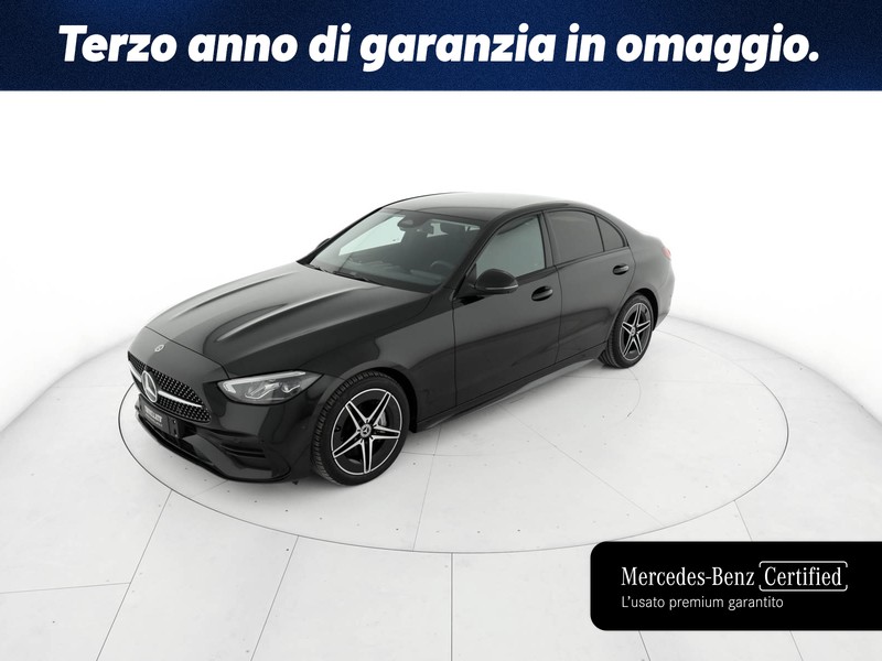 Mercedes Classe C Berlina 200 d mhev amg line advanced plus auto ibrido nero