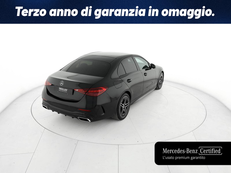 Mercedes Classe C Berlina 200 d mhev amg line advanced plus auto ibrido nero