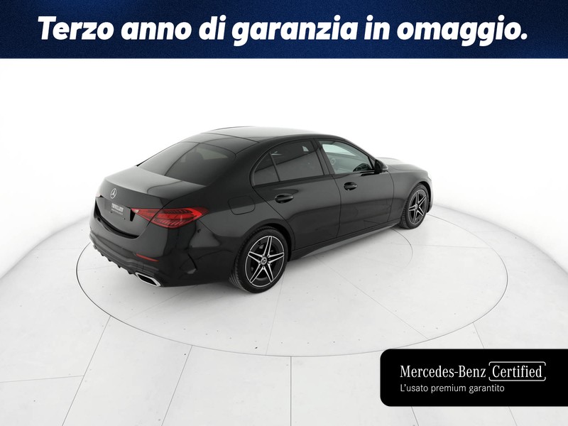 Mercedes Classe C Berlina 200 d mhev amg line advanced plus auto ibrido nero
