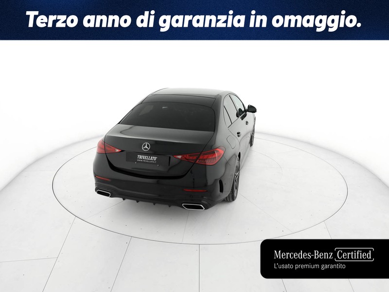 Mercedes Classe C Berlina 200 d mhev amg line advanced plus auto ibrido nero
