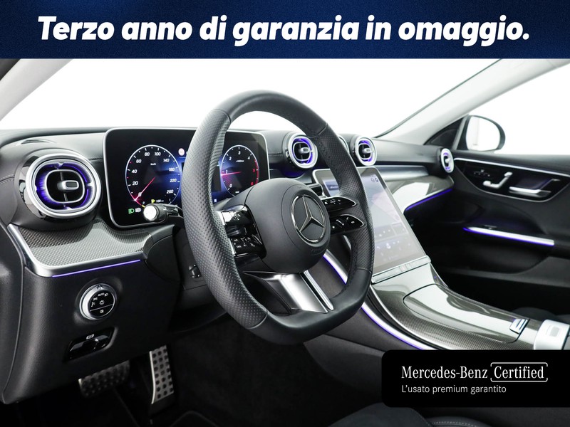 Mercedes Classe C Berlina 200 d mhev amg line advanced plus auto ibrido nero