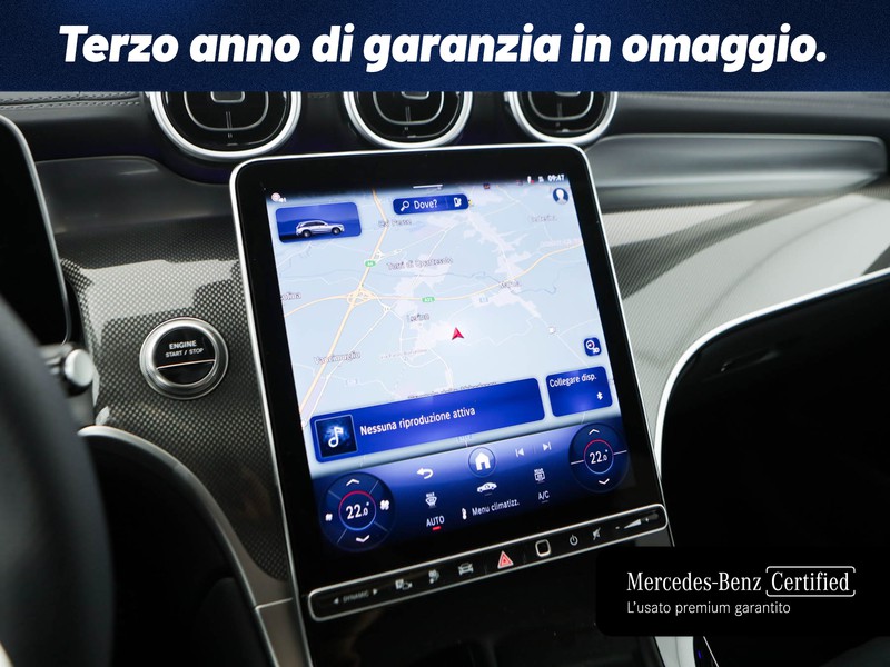 Mercedes GLC 300 de phev advanced plus 4matic auto ibrido argento