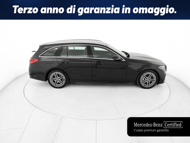 Mercedes Classe C SW sw 300 d mhev amg line advanced plus auto ibrido nero