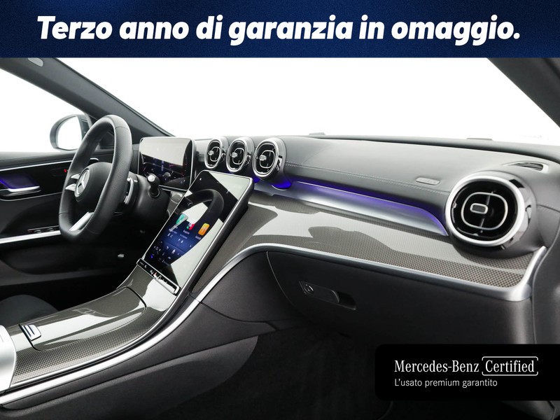 Mercedes Classe C SW sw 300 d mhev amg line advanced plus auto ibrido nero