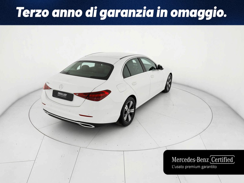 Mercedes Classe C Berlina 200 d mhev advanced auto ibrido bianco