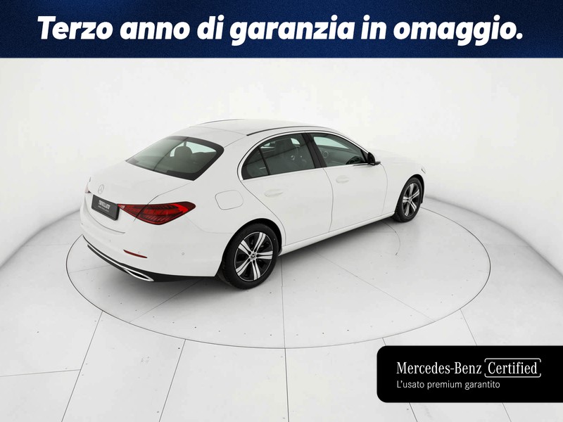 Mercedes Classe C Berlina 200 d mhev advanced auto ibrido bianco