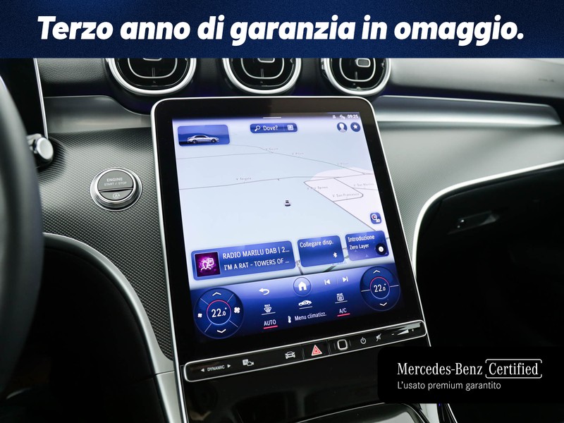 Mercedes Classe C Berlina 200 d mhev advanced auto ibrido bianco