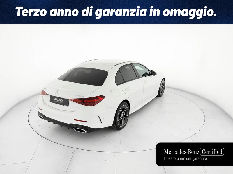 Mercedes Classe C Berlina 220 d mhev amg line advanced 4matic 197cv auto ibrido bianco