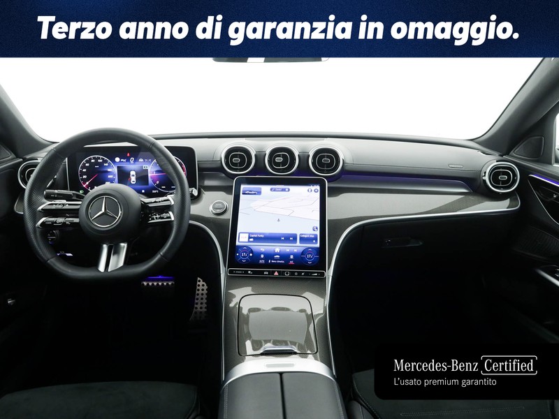 Mercedes Classe C Berlina 220 d mhev amg line advanced 4matic 197cv auto ibrido bianco