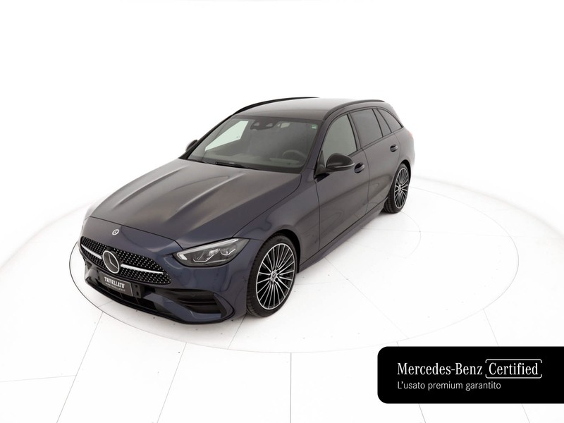 Mercedes Classe C SW sw 200 d mhev amg line advanced auto ibrido blu/azzurro