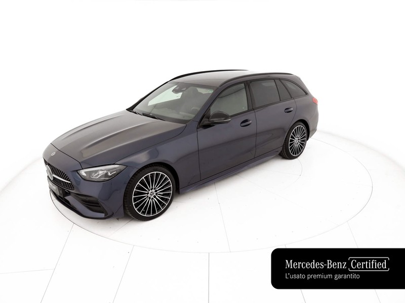 Mercedes Classe C SW sw 200 d mhev amg line advanced auto ibrido blu/azzurro