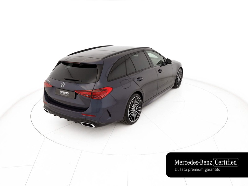Mercedes Classe C SW sw 200 d mhev amg line advanced auto ibrido blu/azzurro