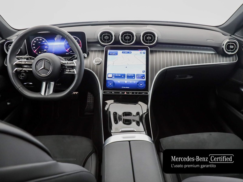 Mercedes Classe C SW sw 200 d mhev amg line advanced auto ibrido blu/azzurro