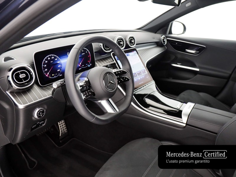 Mercedes Classe C SW sw 200 d mhev amg line advanced auto ibrido blu/azzurro