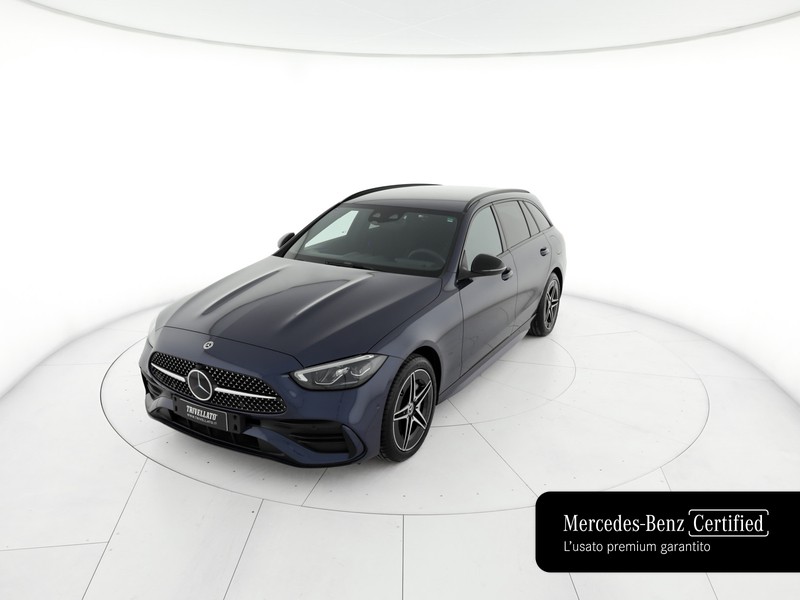 Mercedes Classe C SW sw 300 de phev amg line advanced auto ibrido blu/azzurro