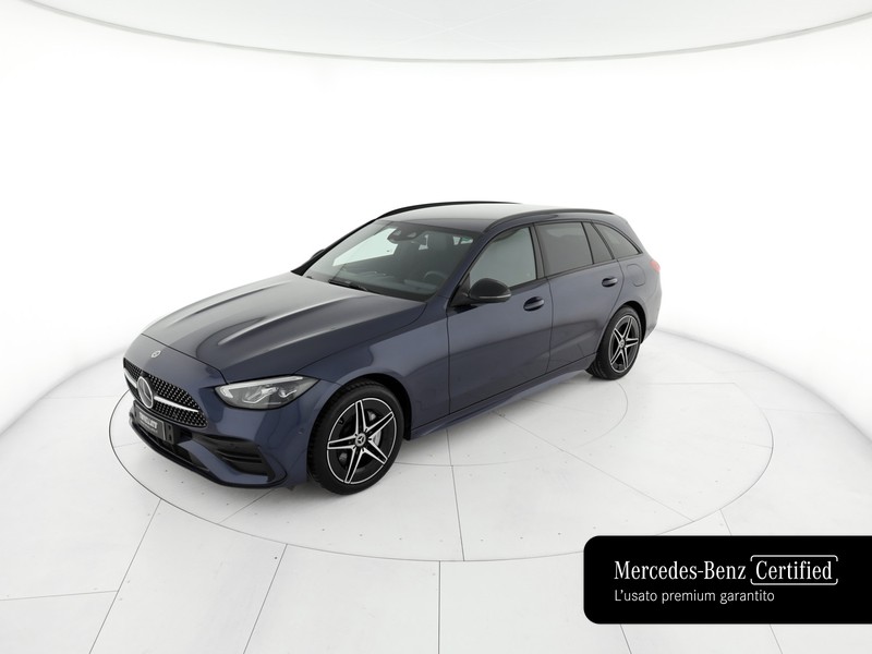 Mercedes Classe C SW sw 300 de phev amg line advanced auto ibrido blu/azzurro