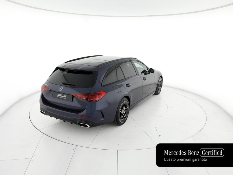 Mercedes Classe C SW sw 300 de phev amg line advanced auto ibrido blu/azzurro