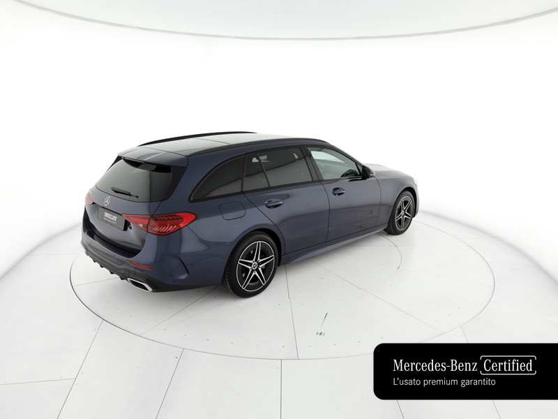 Mercedes Classe C SW sw 300 de phev amg line advanced auto ibrido blu/azzurro