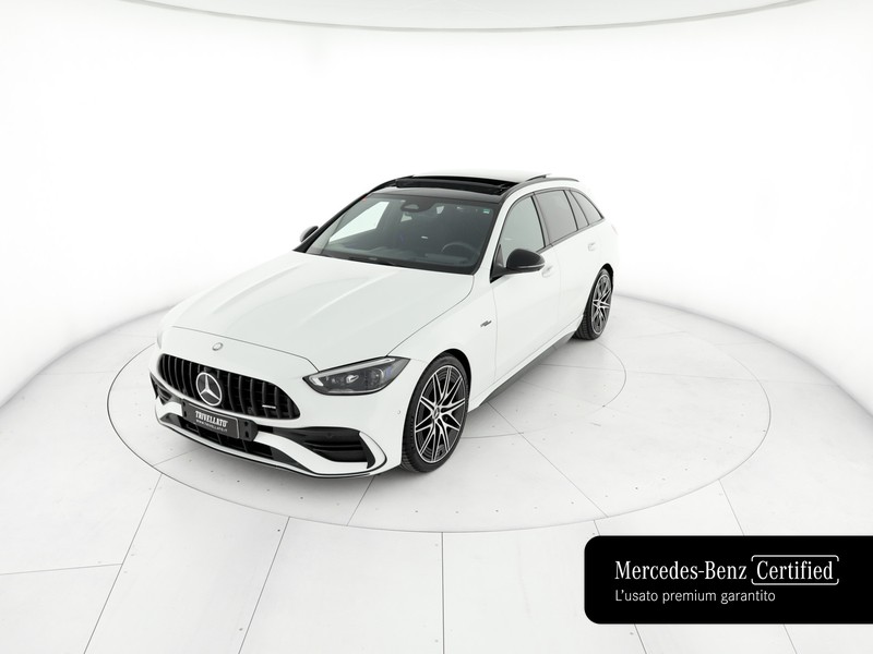 AMG Classe C c sw amg 43 mhev premium plus 4matic 408cv auto ibrido bianco