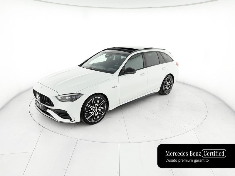 AMG Classe C c sw amg 43 mhev premium plus 4matic 408cv auto ibrido bianco