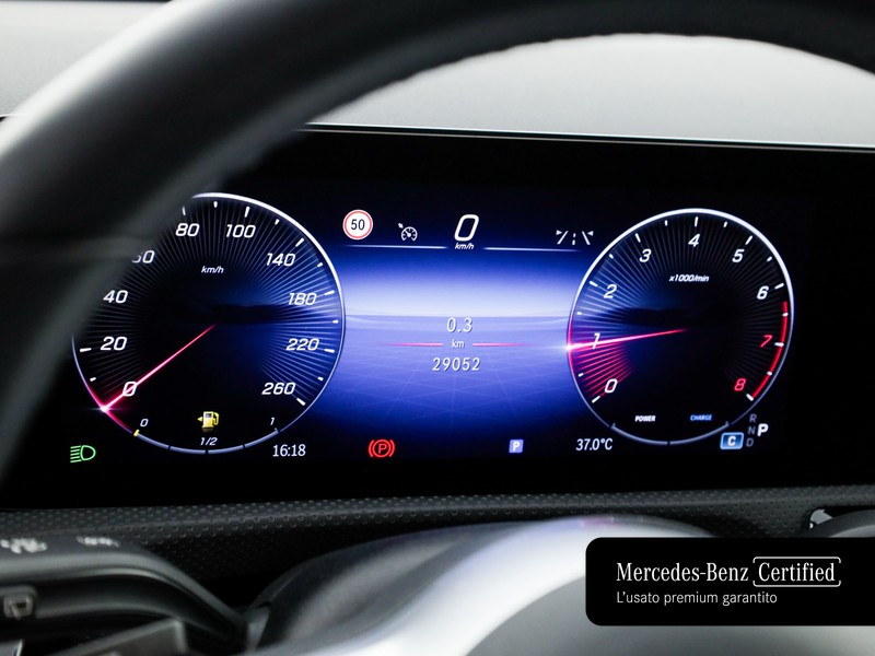 Mercedes Classe A 180 progressive advanced auto ibrido nero