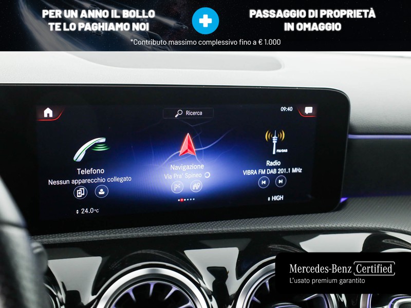 Mercedes Classe A 250 e phev (eq-power) premium auto ibrido nero