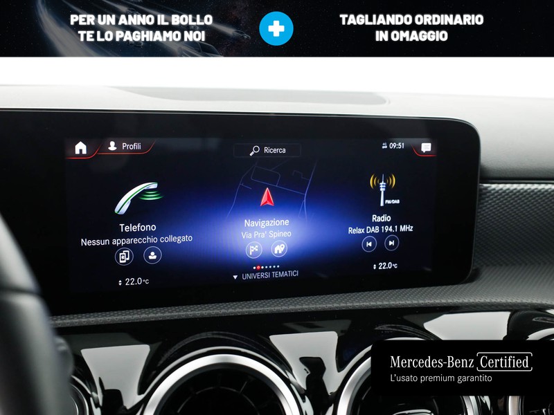 Mercedes Classe A 250 e phev (eq-power) sport auto ibrido nero